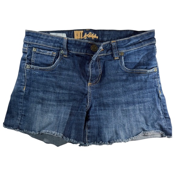 Kut from the Kloth Pants - Kut from the Kloth Gidget Frey Shorts Womens 4 Blue Denim Cutoff Excellent